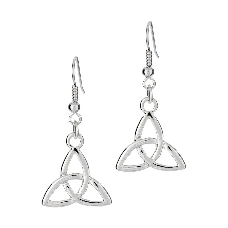 Silver Plated Claddagh Pendant With Emerald Cubic Zirconia Stone