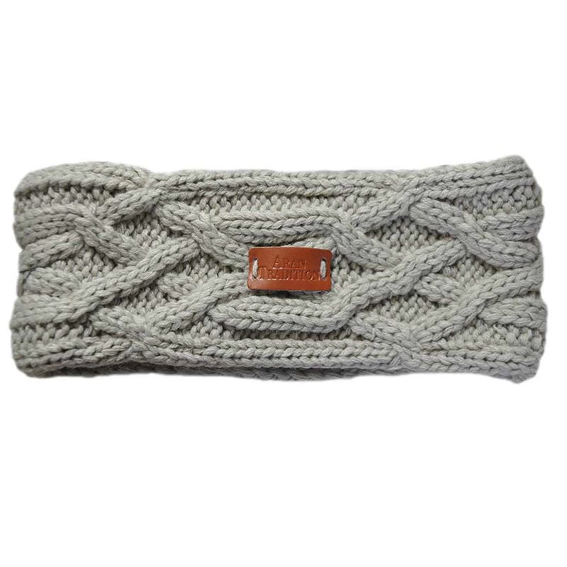 Aran Knitted Traditional patterns Headband  Oatmeal Colour