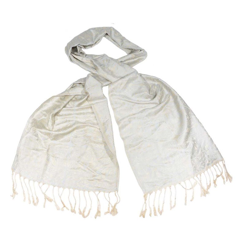 Ladies Blue and Silver Toraigh Irish Pashmina Scarf  Island Range