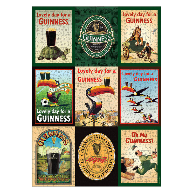 Official Guinness 1000 Piece Jigsaw Puzzle With Guinness Ads Design