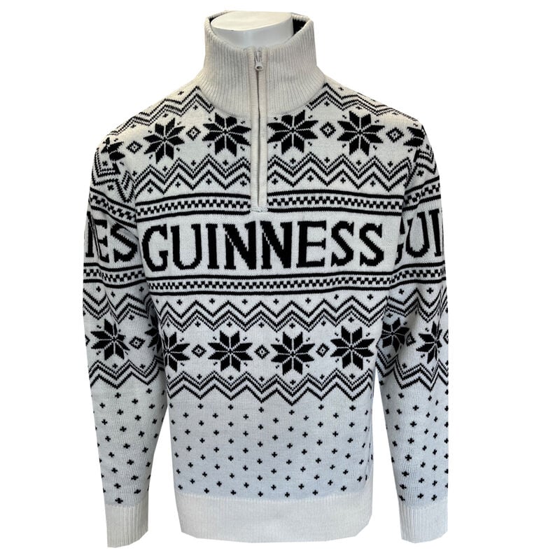 Guinness Christmas 1/4 Zip Knit Jumper