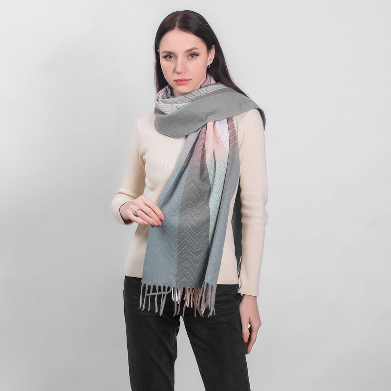 Celtic Ore Herringbone Frailed End Scarf