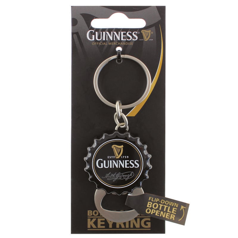 Guinness Flip Down Bottle Opener Keychain