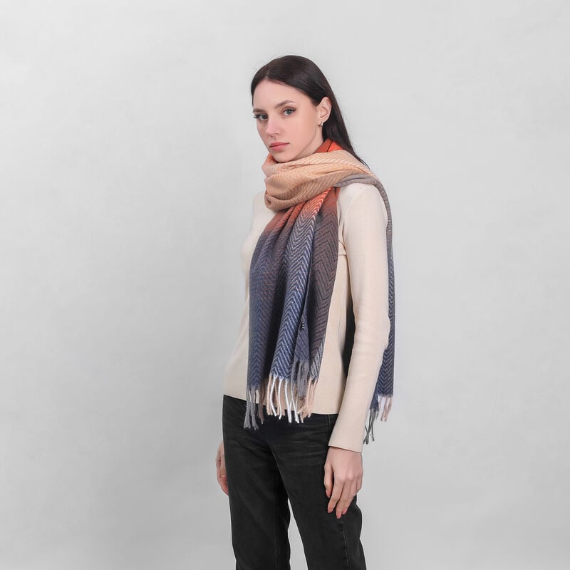 Celtic Ore Herringbone Frailed End Scarf