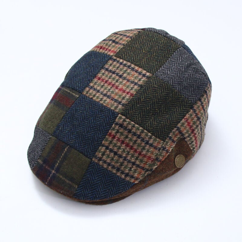 Tweed Hat Traditional Green Herringbone