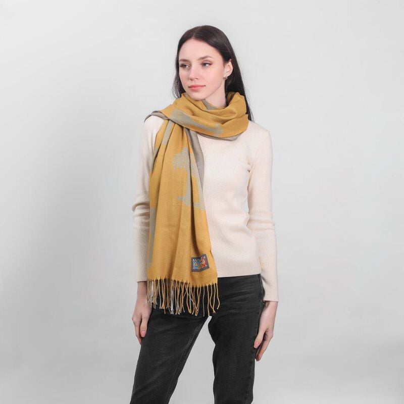 Celtic Tree Scarf Brown