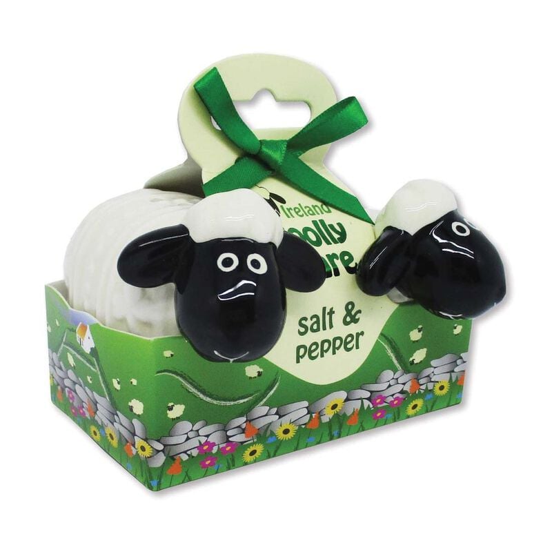 Ireland Woolly Ware Cute Ceramic Sheep Salt and Pepper Shakers