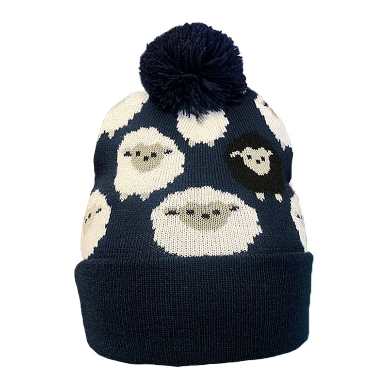All Over Sheep Pattern Kids Hat Navy