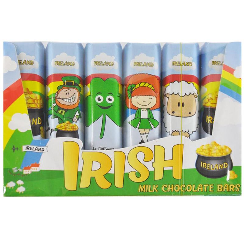 6 Pack of Individually Wrapped Irish Milk Chocolate Bars 14g Each