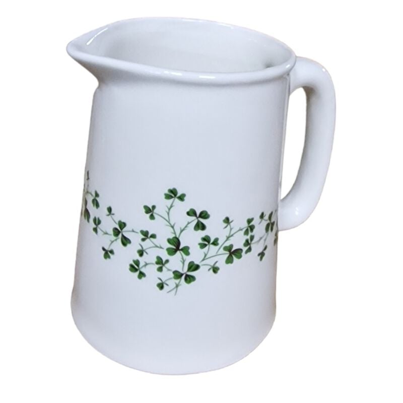 Shamrock Designed Enamel Mug With Ireland Text  Green Colour