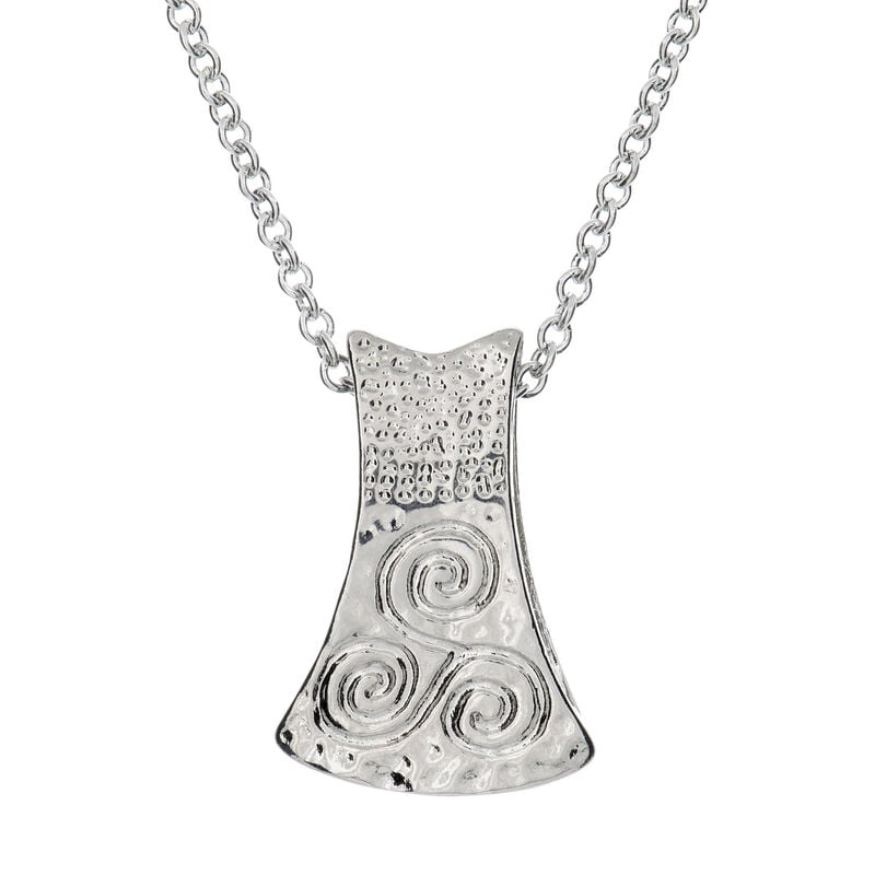 Silver Plated Carrick Silverware Triskele Circle Pendant