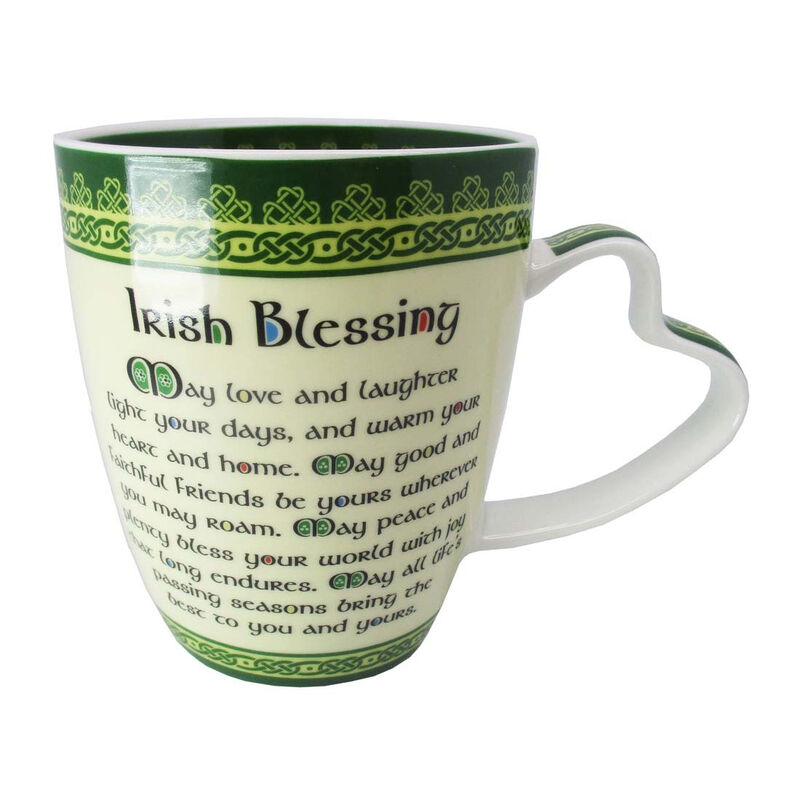 New Bone China Mug With Irish Blessing And Celtic Design  380Ml