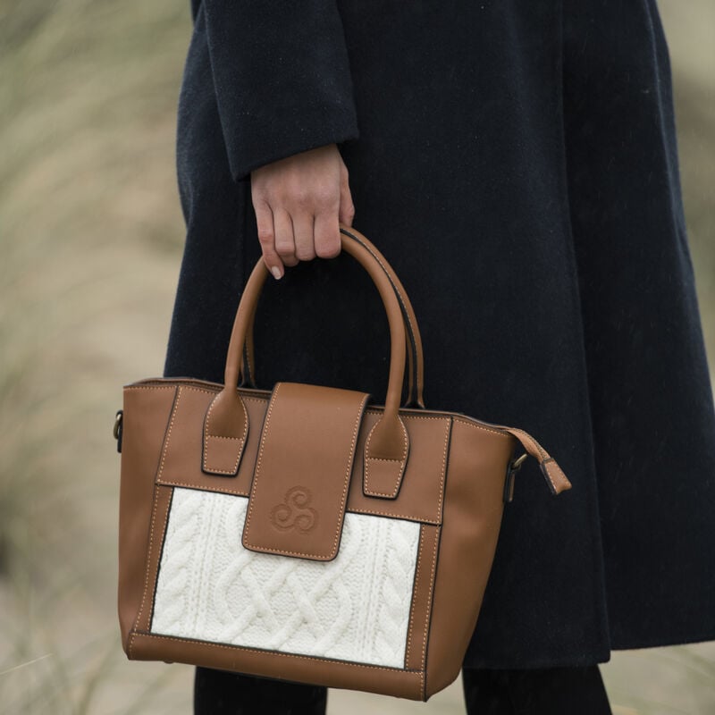 Knit Leather Medium Tote