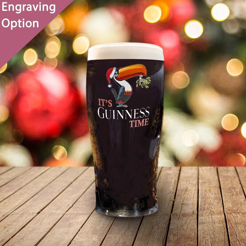 Guinness Toucan Christmas Pint Glass