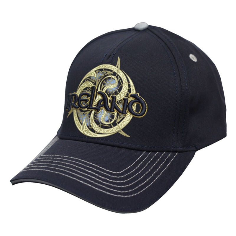 Ireland Celtic Spiral Designed Baseball Cap, Navy Colour