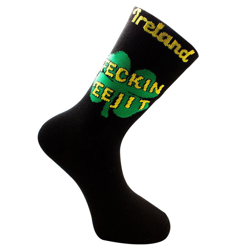 Feckin Eejit Four Leaf Clover Socks