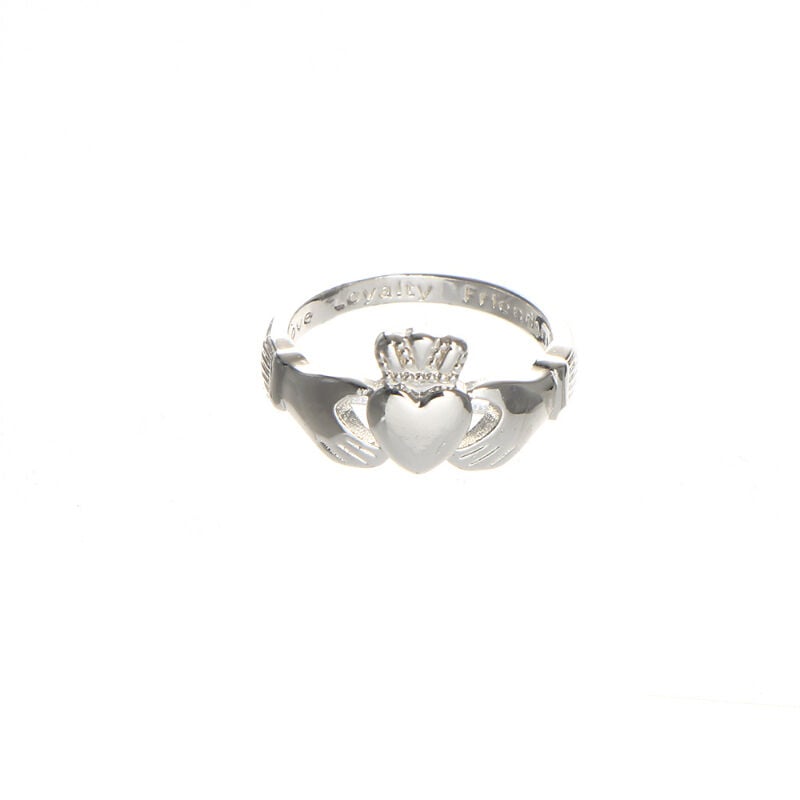Gr&aacute; Collection Silver Plated Claddagh Ring