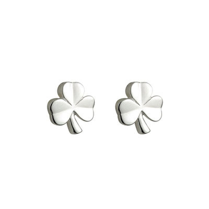Hallmarked Sterling Silver Kid's Shamrock Earrings