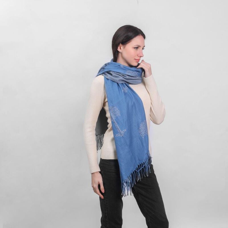 Celtic Tree Scarf Blue