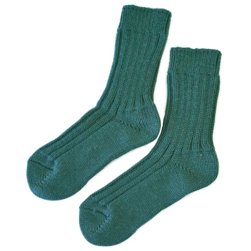 Doogan Donegal 100% Pure Wool Irish Walking Socks  Moss Green Colour