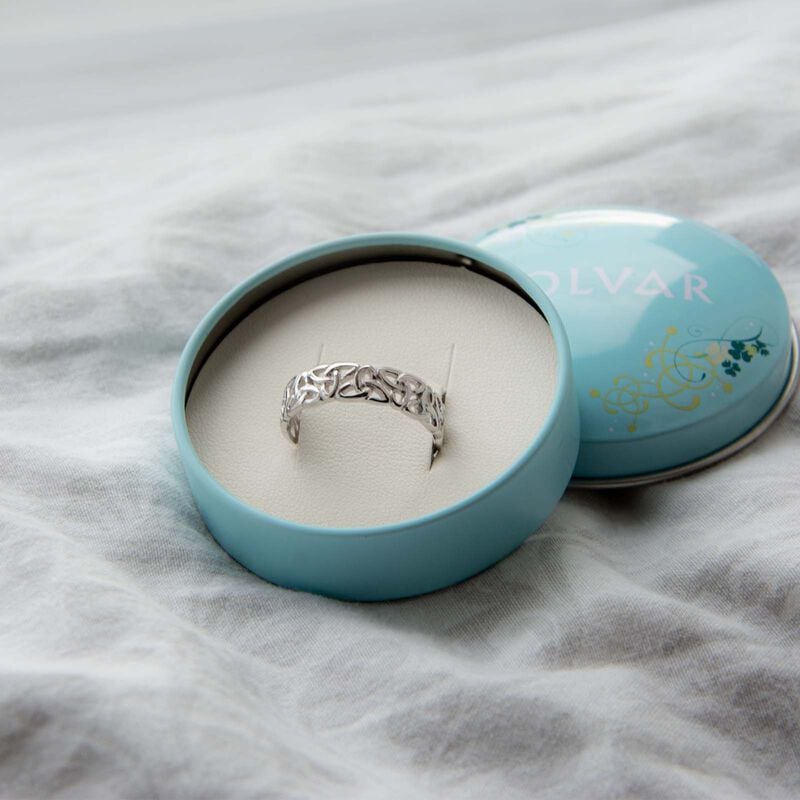 Ladies Hallmarked Sterling Silver Trinity Knot Ring