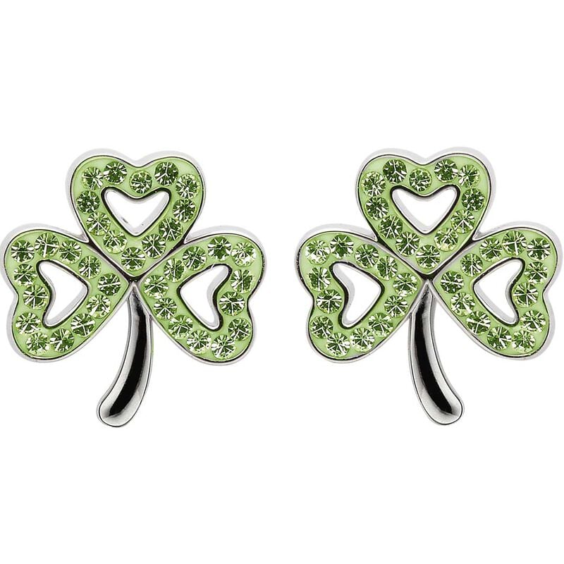 Platinum Plated Trinity Knot Drop Earrings