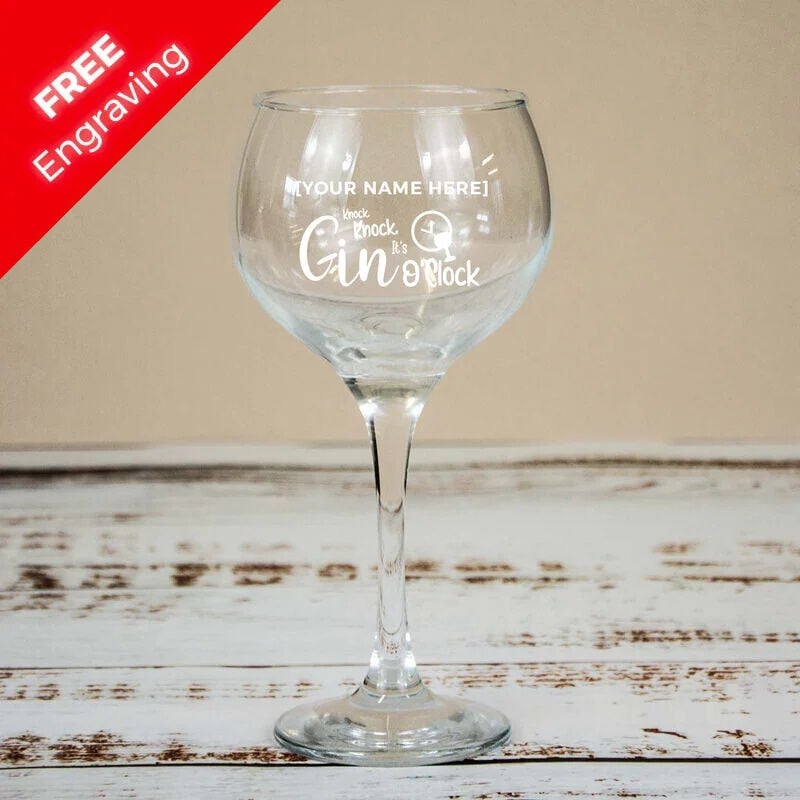 Gin O'Clock Glass in Gift Box