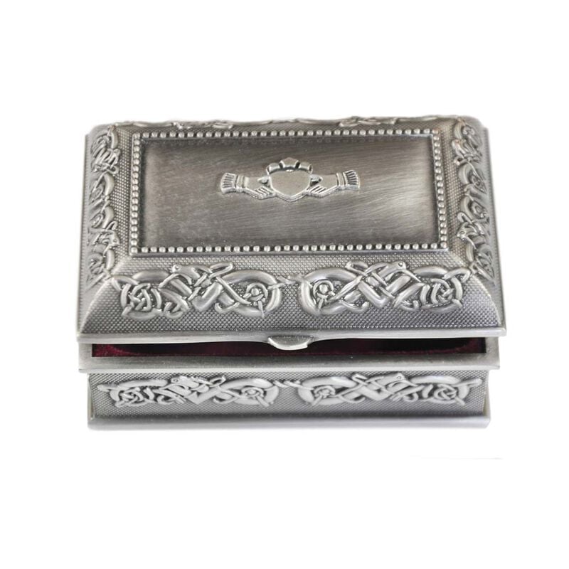 Mullingar Pewter Ring Box With Celtic Pattern - Small Size