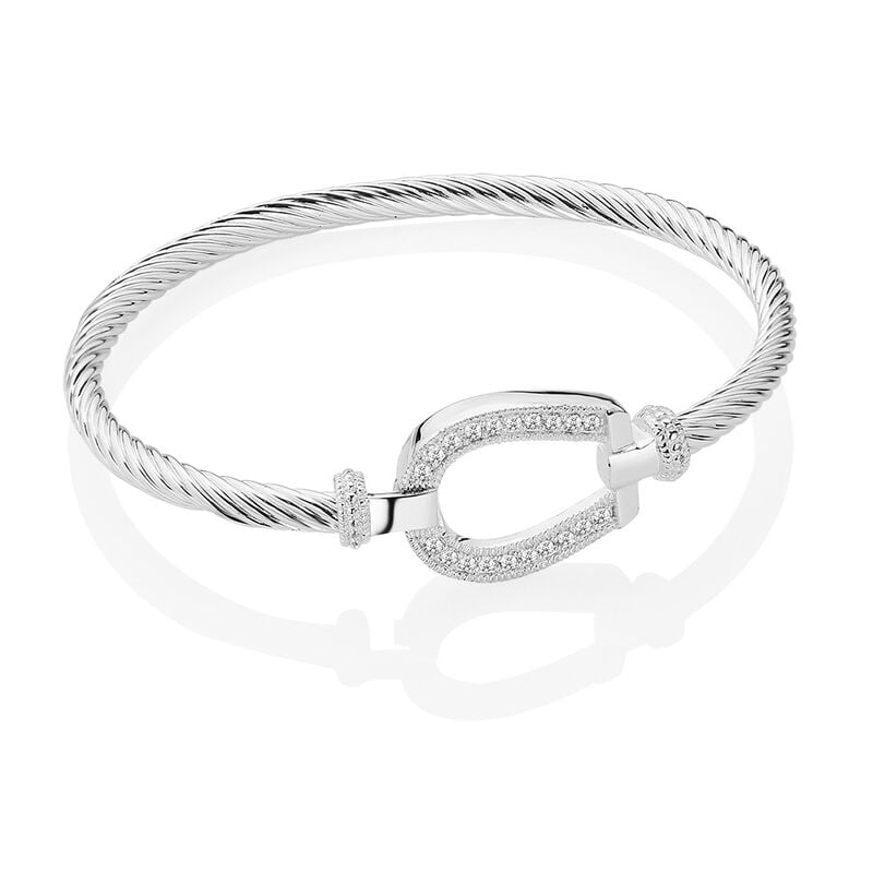 Newbridge Silverware Horseshoe Bangle Silver Plated