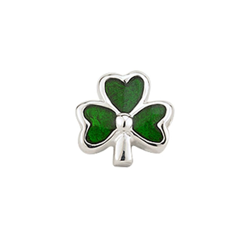 Bead Charm In Shamrock Shape  Hallmarked Sterling Silver
