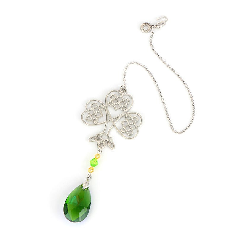 Celtic Ore Irish Suncatcher With Shamrock Detail