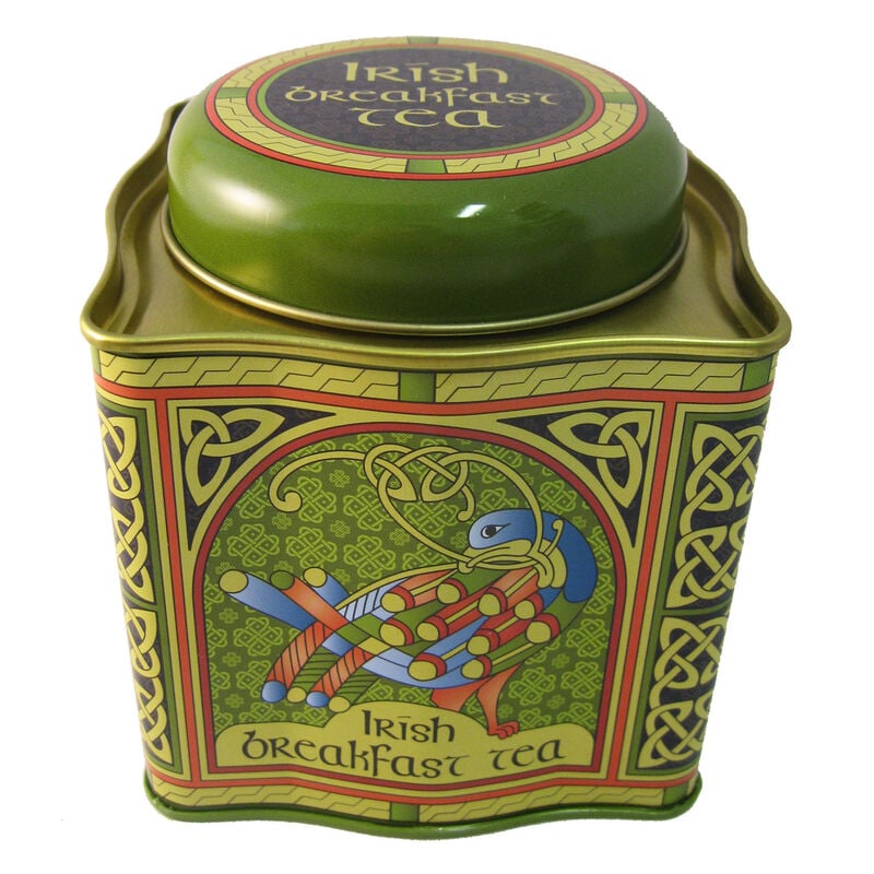 Irish Breakfast Tea - Celtic Peacock Irish Weave Designed Tin