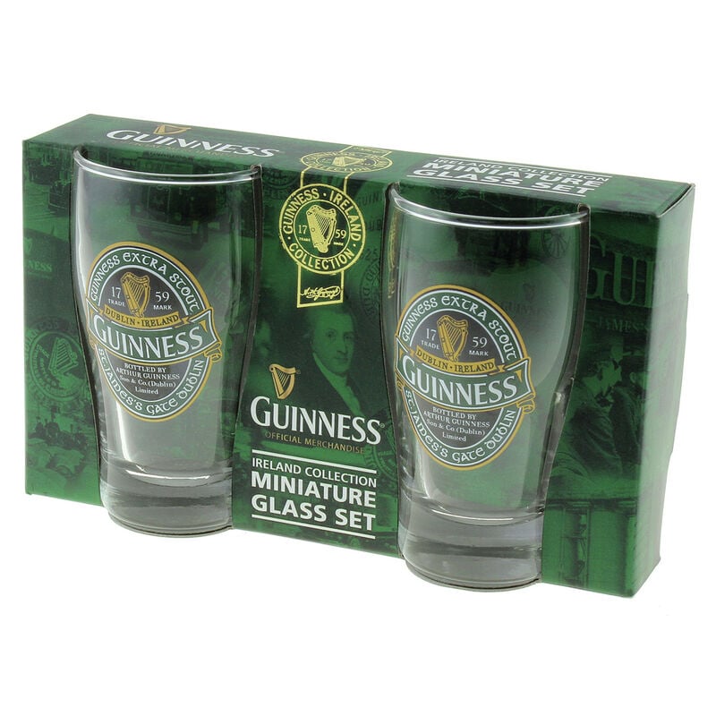 Mini Pint Glass 2 Pack with St. James Gate Label - Guinness Ireland Collection
