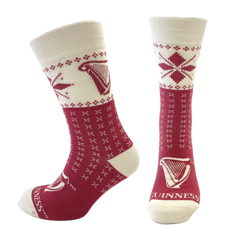 Guinness Christmas Snowflake Harp Socks