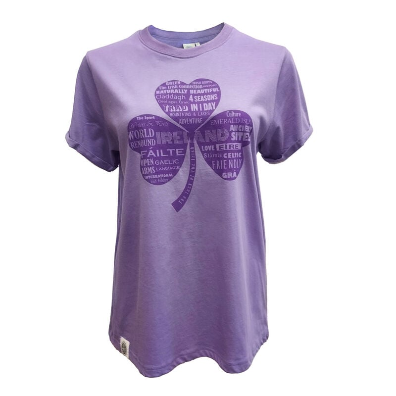 Ladies Ireland Shamrock Lilac T-Shirt