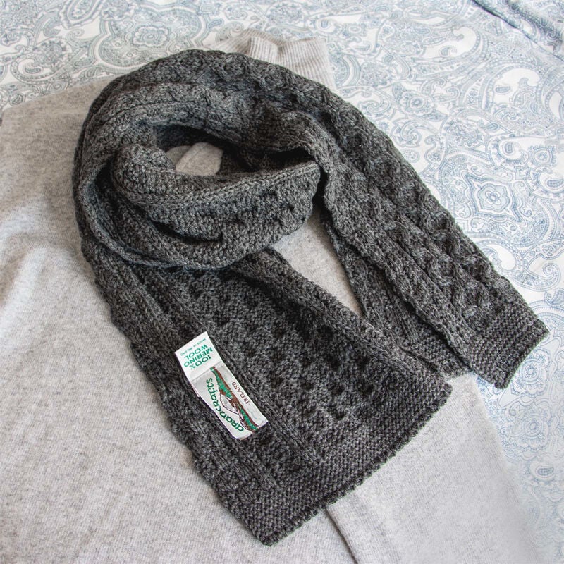 Merino Wool Scarf  Charcoal