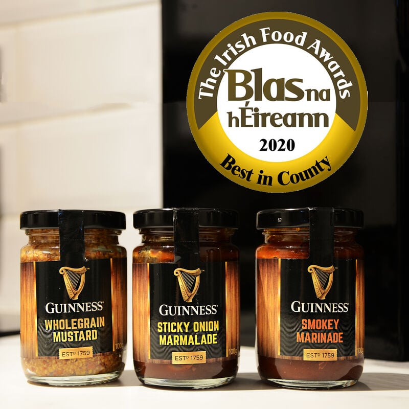 Guinness Chutney  Onion Marmalade And Mustard Sauces  3-Pack