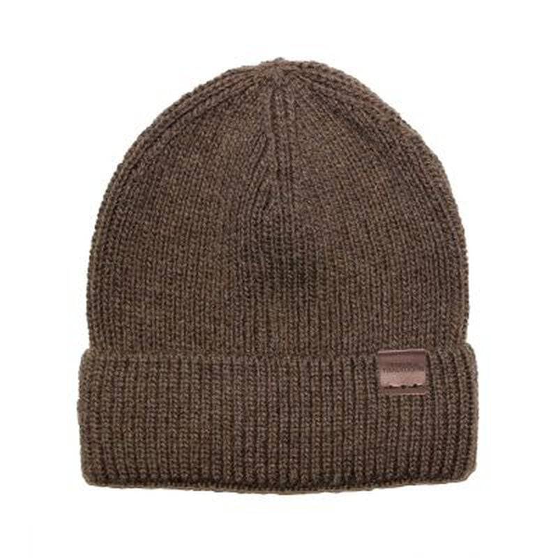 Heritage Traditions Fisherman Rib Beanie Hat Mushroom Marl Colour