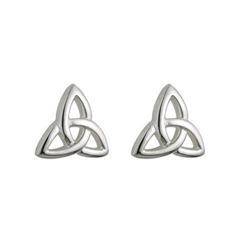 Hallmarked Sterling Silver Kid's Trinity Knot Earrings