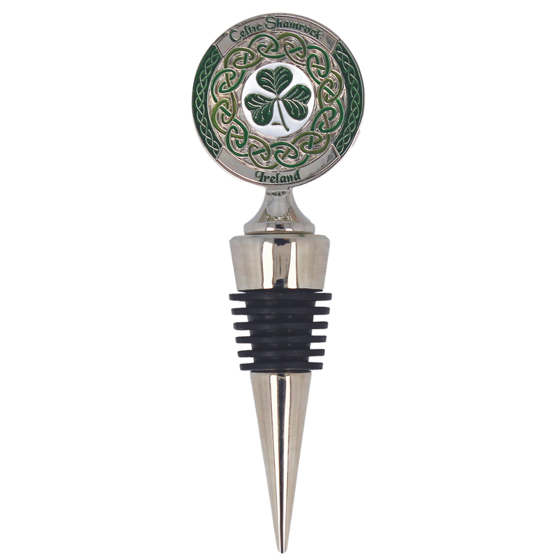 Irish Bottle Stopper Shamrock W'Trinity
