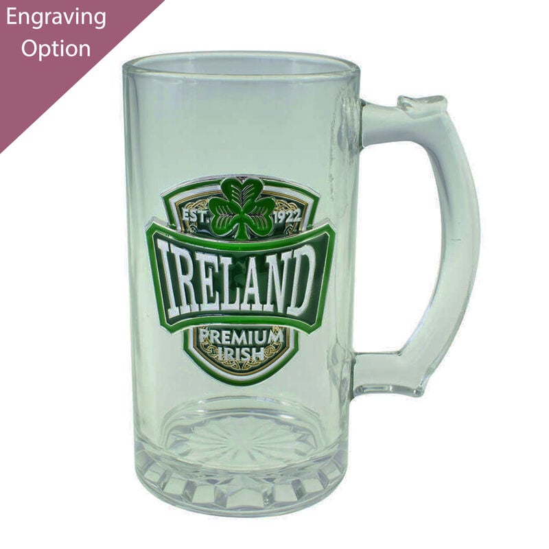 Ireland College Designed Green Pewter Badge Crest Tankard