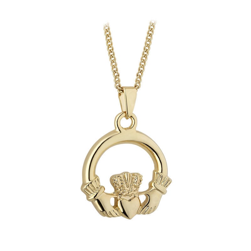 Gold Plated Claddagh Pendant