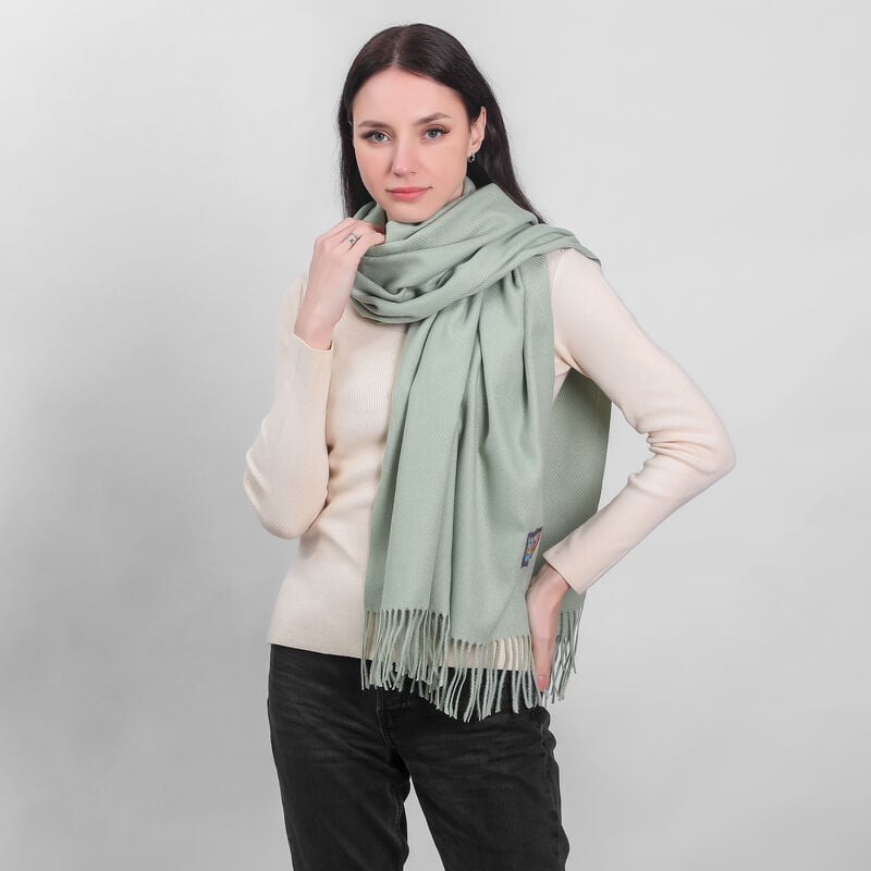 Celtic Ore Supersoft Herringbone Mint Green Scarf