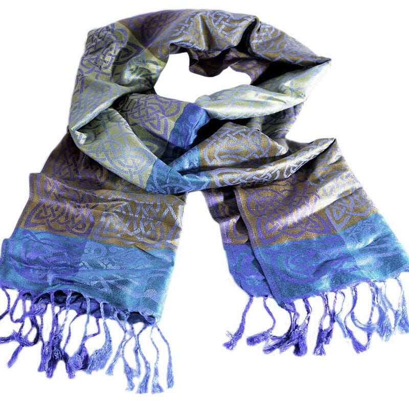 Irish Designed Mulligans Pashmina Scarf With Celtic Knots and Cathaigh Design