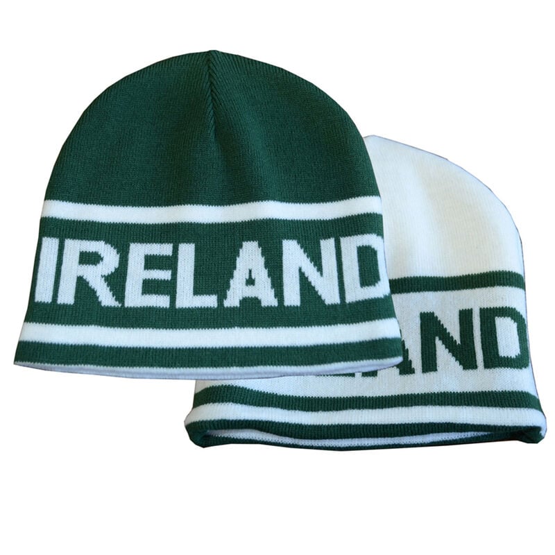 Lansdowne Green and White Reversible Kids Beanie