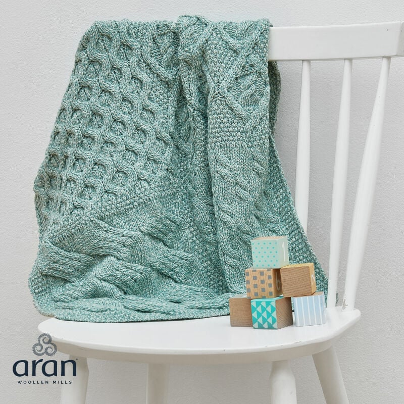 Aran Woollen Mills Patchwork Cot Throw
