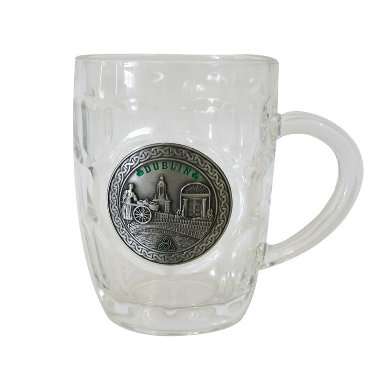 Dimple Tankard With Dublin Designed Pewter Badge