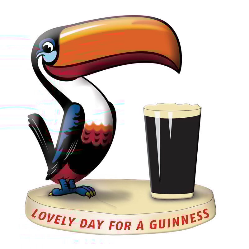 Official Guinness Resin Figurine With Toucan And Pint Design
