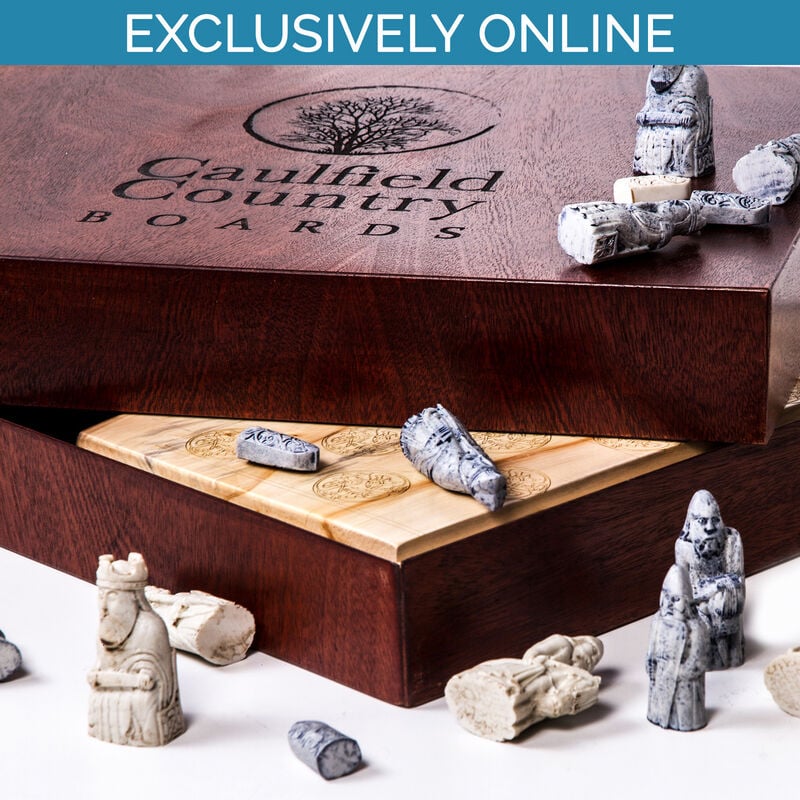 Chess Board with O'Gowna Limestone Pieces in Presentation Box