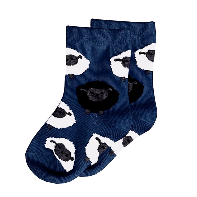 All Over Sheep Kids Socks- Navy Blue